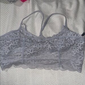 Elegant Lace Bralette in Gray